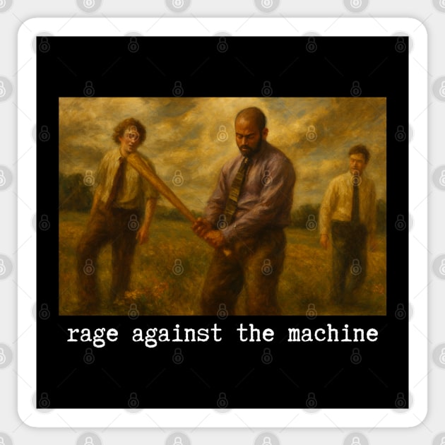 Rage Against Office Space Sticker by Low Life Shirts
